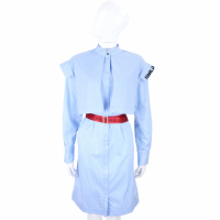 Karl Lagerfeld 藍白條紋設計感襯衫式洋裝(附字母腰帶)