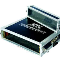 Small single case of 2U Rack Case - Amplifier 19" Rack Flight Case without wheels light duty
