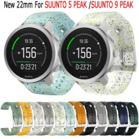 New 22mm Original Transparent Silicone Watch Band Straps For SUUNTO 5 PEAK Samrtwatch Sprot Wristband For SUUNTO 9 PEAK Bracelet
