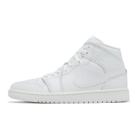 Nike 休閒鞋 Air Jordan 1 Mid 男鞋 白 全白 中筒 AJ1 554724-136