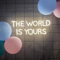 The World Is Yours Wedding Neon Sign Handmade Custom Led Neon Sign Wedding Light Sign Neon Led Sign Neon Lights Neon Light