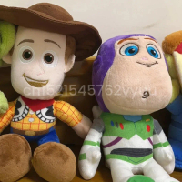 Mainan lembut kartun anime Woody, Buzz Lightyear dan Jessie dari kisah Toy Story yang comel, sesuai