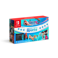 【Nintendo 任天堂】Switch電光藍紅Joy-Con續航力加強版主機內含 Switch 運動(台灣公司貨)