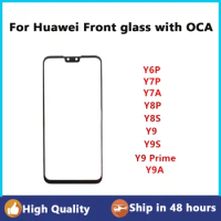 Touch Screen For Huawei Y6P Y7P Y8P 2020 Y8S Y9 Prime Y9S 2019 Y7A Y9A Front Panel LCD Display Out Glass Repair Parts + OCA