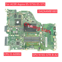 ZAA X32 For ACER Aspire E5-575G E5-575 Notebook Mainboard DAZAAMB16E0 with CPU i5-6200U GPU N16S-GTR-B-A2 DDR4 100% Fully Tested