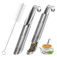 304 Stainless Steel Hanging Tea Strainer Creative Pipe-Shaped Tea Tube Tea Brewing Tool Tea Filter T