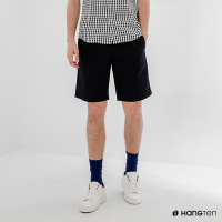 Hang Ten-男裝-RELAXED FIT寬鬆鬆緊腰頭短褲-深藍