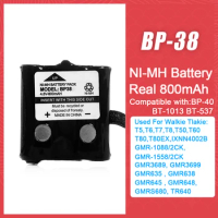 BP-38 NI-MH Rechargeable Battery 800mAh 4.8V Comaptible With BP-38 BP-40 BT-1013 BT-537 GMR Two Way Radio T5/6/7/8 T50 T60 T80