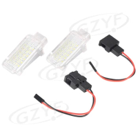 1Pair Car LED License Plate Lamps 18 SMD LED Lights Super White for Audi A3 A4 A6 S4 Q7