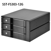 【最高折200+4%回饋】SilverStone 銀欣 FS303-12G 5.25吋至3.5吋SAS/SATA硬碟抽取盒/SST-FS303-12G