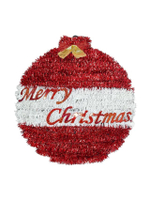 บอลกลมแขวนตกแต่ง Xmas24  HD24-052411 46x43x7 ซม. แดง/ขาว