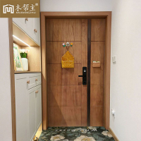 免運熱銷 可開票 別墅花園進戶門實木木門甲級防盜門智能鎖密碼鎖雙開門入戶子母門 快速出貨