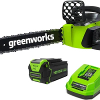 Greenworks 40V 16" Brushless Cordless Chainsaw (Great For Tree Felling, Limbing, Pruning, and Firewood / 75+ Compatible Tools)
