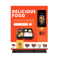Outside Street Pizza Vending Machines Cooking Hot Food Fully Automatic Smart Frozen Food Vending Machine