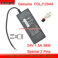 Genuine FDL FDLJ1204A AC Adapter 24V 1.5A 36W Special 2 Pins Printer Inner PSU For GPRINTER: L407, L80180, S-L803,GP-L80250II