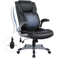 Computer Armchair Adjustable Tilt Lock Gamer Chair Swivel Rolling Chair for Adult Working Study-Black Living Room Chairs Gaming