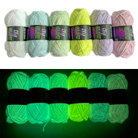 50g/Roll Chenille Luminous Hand Knitting Thread Glow In The Dark Novel Functional Yarn DIY For Carpet Sweater Hat Coaster Toys