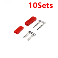 10set/lot JST Connector Plug 2pin Female, Male and Crimps RC battery connector for Auto,E-Bike,boat,LCD,LED JST 2.54mm