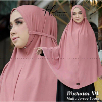 Hijab Bergo Jersey Jumbo syarii Size XL XXL XXXL Jilbab Instan Premum Grade A Quality Instant Tali N