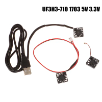 UF3H3 710 1703 พัดลมระบายความร้อนแบบบางพิเศษ USB ลมแรง ขนาด 17×17×3 มม. รองรับ 5V/3.3V