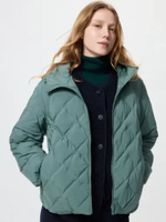 UNIQLO PUFFTECH Jaket Parka Winter Hoodie Puffer Jacket Wanita GREEN L