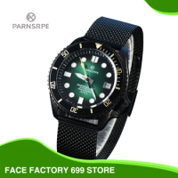 PARNSRPE - Men's Watch Automatic Mechanical NH35A Diver's Watch with Sapphire Glass and Aluminum Bezel