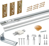 Bifold Door Hardware with Track Bi-fold Closet Door Hardware Repair Tool Kit Included Top Guide Whee