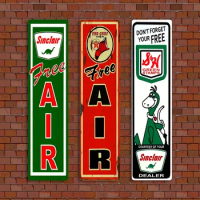 Aluminum Metal Sign Free Air Gasoline Sinclair Green Stamps Street Sign Vintage Antique Plaque Bar Home Bedroom Wall Decor Sign