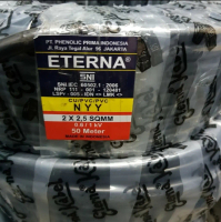 KABEL 2X2.5 HITAM ETERNA KAWAT KABEL NYY 2X2.5 ETERNA 50 METER KAWAT