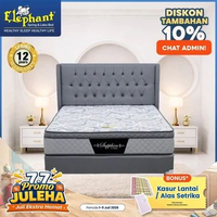 Elephant Saphire Set Springbed 160 x 200 putih-abuabu