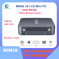 MINIX J51-C8 Intel N5105 Gaming Mini PC 8G 512GB Office Home Design Wifi 6 DP DDR4 PC Windows 11 Pro PC
