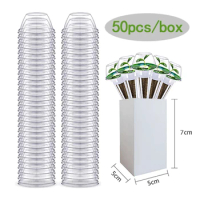 50 Hydroponic plant seedling cover， soilless cultivation transparent insulation cover and air generator compatible， seed pod kit