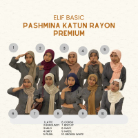 Hijab Pashmina Kaos Katun Rayon || Pashmina Airflow || by Elif Basic