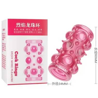 Ring Pria dengan Manik-Manik Berduri Gerigi Tinggi penambah sensasi BIRU