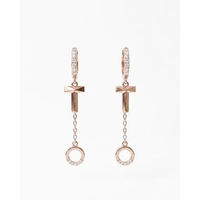 Anting Emas Fashion Wanita Model Jepit Rosegold 17K/750 Terbaru Termurah Asli