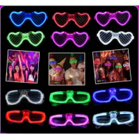 Red Blue White Green Blinds Luminous LED Glasses Colorful Neon Lights Party Favorites Children's Luminous Glasses