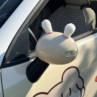 Cermin Cermin Kereta, Reka Bentuk Kreatif, Hiasan Telinga Arnab Comel, Hiasan Konsol Pusat, Aksesori
