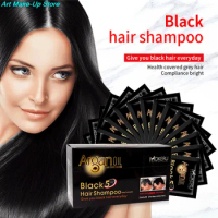 Mokeru 25ml*30Pack Arganil Oil Hair Care Series Black 5 Min Hair Shampoo Hair Dyeing Black Cream Plant One Black
