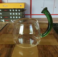 耐高溫玻璃茶具玻璃公道杯 茶海 加厚創意引把公杯大小容量