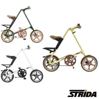 英國STRiDA速立達 16吋LT版單速碟剎/皮帶傳動/折疊後可推行/三角形單車