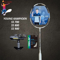 RAKET BADMINTON YOUNG KAMPIOEN SS 700 SS 800 SS 900 ORIGINAL RAKET DAN GRIP BLACK
