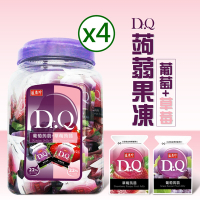 【盛香珍】Dr.Q 雙味蒟蒻 葡萄+草莓x4桶(1860gx4桶)