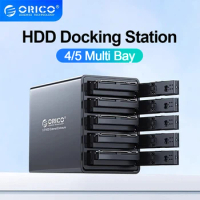 ORICO 4/5 Bay 3.5 Inch Hard Drive Docking Station for 3.5 Inch HDD SSD SATA To USB 3.0 Aluminum HDD Docking Station with Raid
