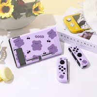 Cute Purple Bear Protective Case for Switch Oled, Soft TPU Slim Cover for Nintendo Switch Console,NS Game Accessorie