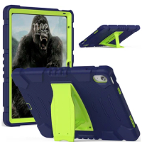 For Apple iPad 10th Gen 2022 10.9 inch A2696 A2757 A2777 Case Kids Safe Armor Shockproof PC Silicon Hybrid Stand Tablet Cover
