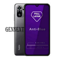 GENNEXT for Tempered Glass Anti Blue Light Full 99D untuk Xiaomi Redmi Note 10 & 10 Pro Kualitas Ter
