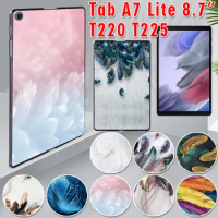 For Samsung Galaxy Tab A7 Lite 8.7'' 2021 SM-T220 SM-T225 Case Tablet Cover for Tab A7 Lite Feather pattern Durable Back shell
