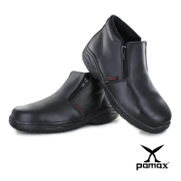 PAMAX 帕瑪斯 中筒皮革製安全鞋、高抓地力大底、鋼頭鞋(PA20201FEH/黑/男)