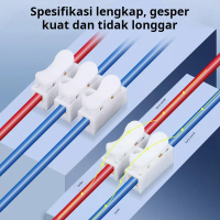 Terminal kabel cepat biner dua keluar tekanan kabel terminal lampu sorot konektor terminal mengunci 