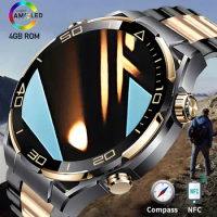 2024 New Smart Watch Men 4GB Memory Sport Fitness Tracker 480*480 AMOLED HD Screen NFC Bluetooth Call smartwatch for Android IOS